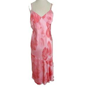 Vintage Silk Slip Sun Dress 90's Y2K Fairy Core Boho Sundress Tie Dye Going Out